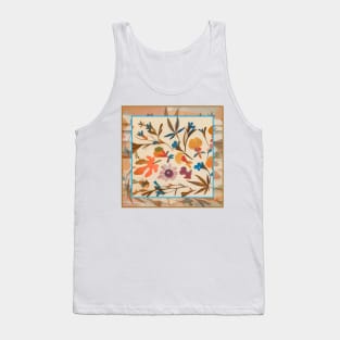 Pressed Flowers and Leaves Tank Top